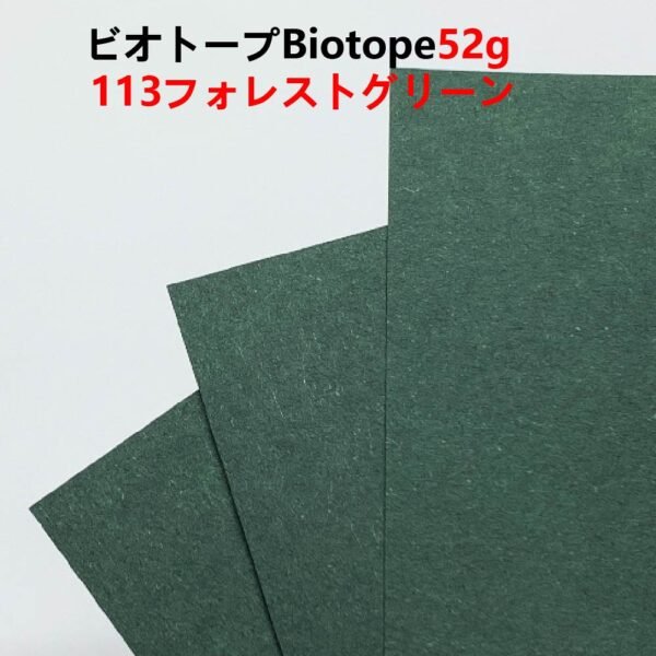 生态纸113- 主图_画板 1 ビオトープBIOTOPE動物折り紙52g113フォレストグリーン単色ハンドメイド特殊紙両面同色