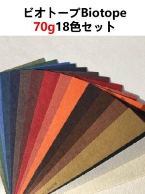 ビオトープBIOTOPE動物折り紙70g18色セットハンドメイド特殊紙両面同色